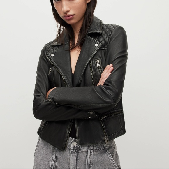 All Saints Jackets & Blazers - All Saints Cargo Biker Leather Jacket